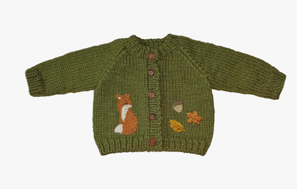 The Blueberry Hill Fox Cardigan