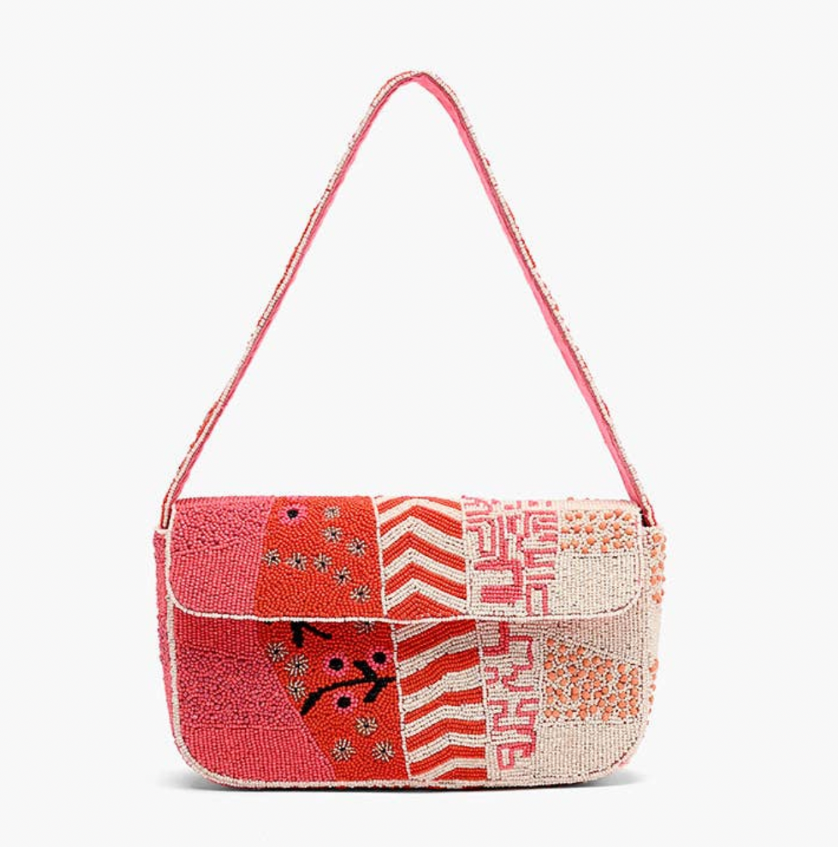Tigerlily Beaded Shoulder Bag