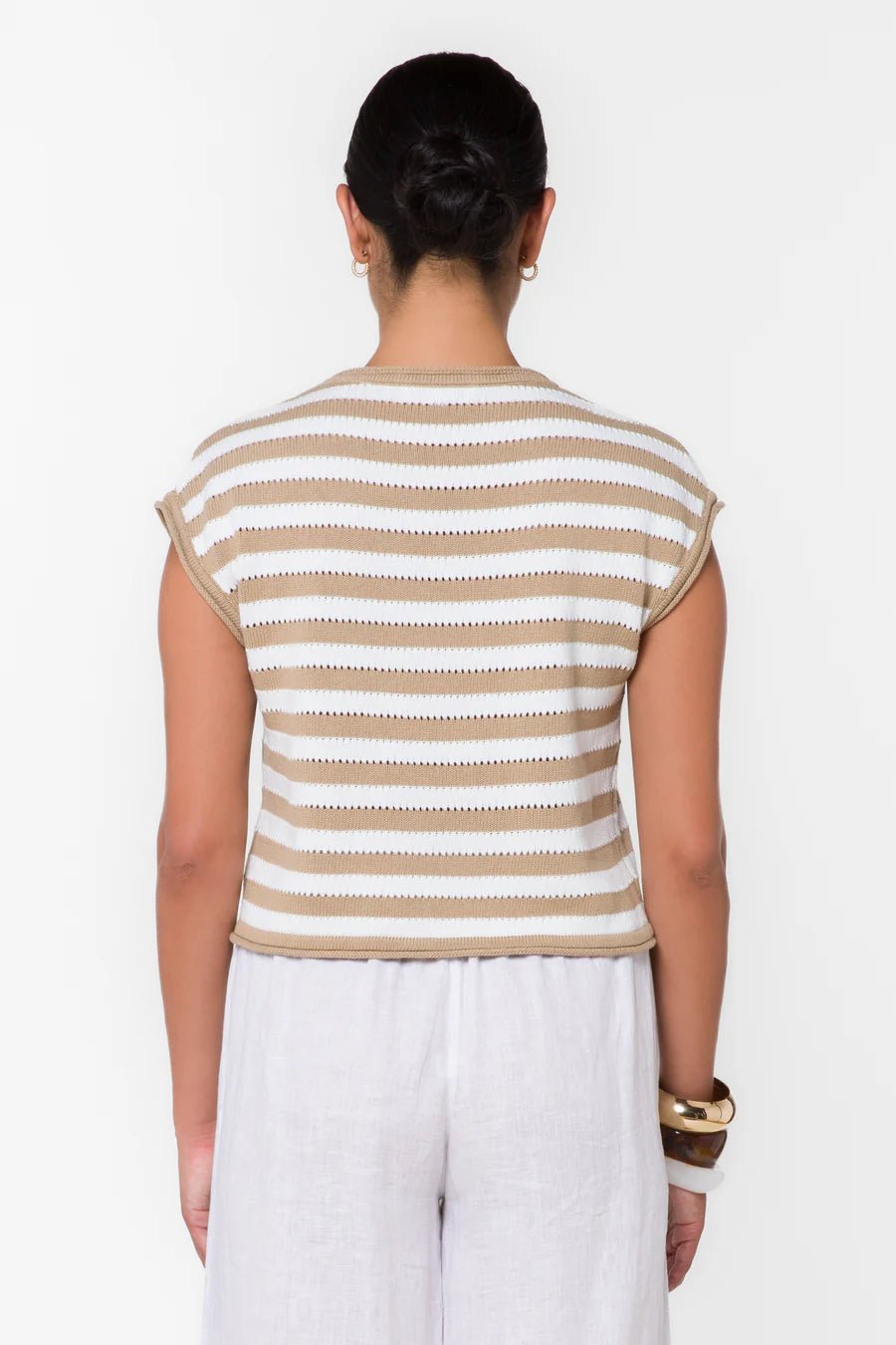 Abree Crewneck Sleeveless Sweater - Flea Boutiques