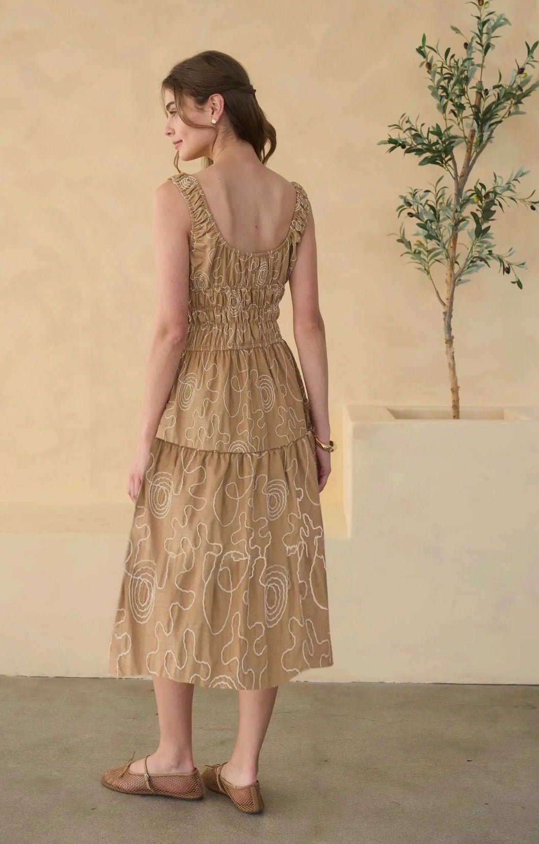 Abstract Embroidery Dress - Flea Boutiques