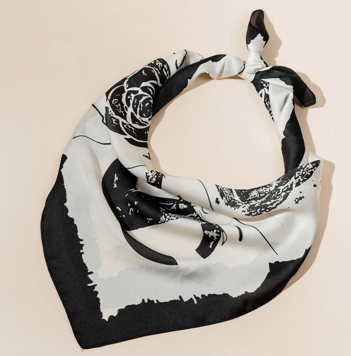 Abstract Floral + Horseshoe Scarf - Flea Boutiques