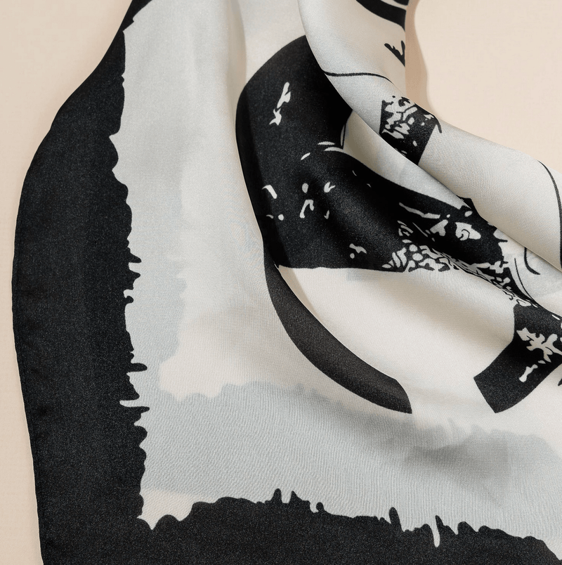 Abstract Floral + Horseshoe Scarf - Flea Boutiques