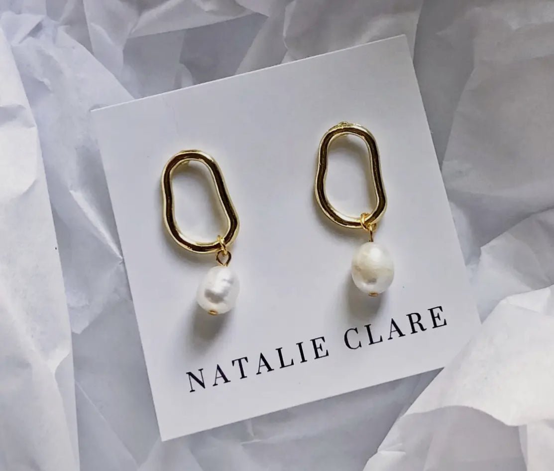 Abstract Pearl Earrings - Flea Boutiques