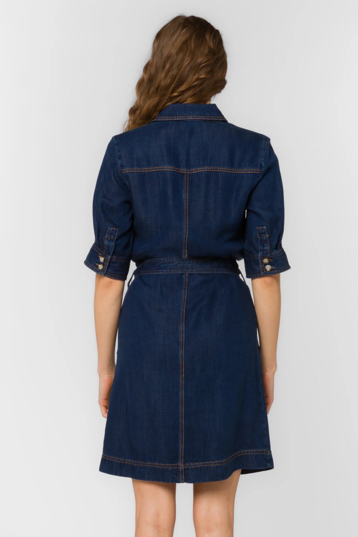 Alabama Cuffed Shirt Dress - Flea Boutiques