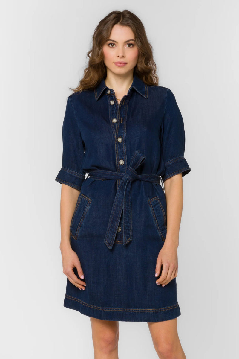 Alabama Cuffed Shirt Dress - Flea Boutiques