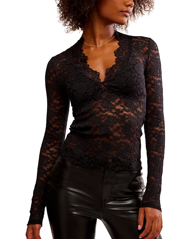 All Day Lace Long Sleeve Top - Flea Boutiques