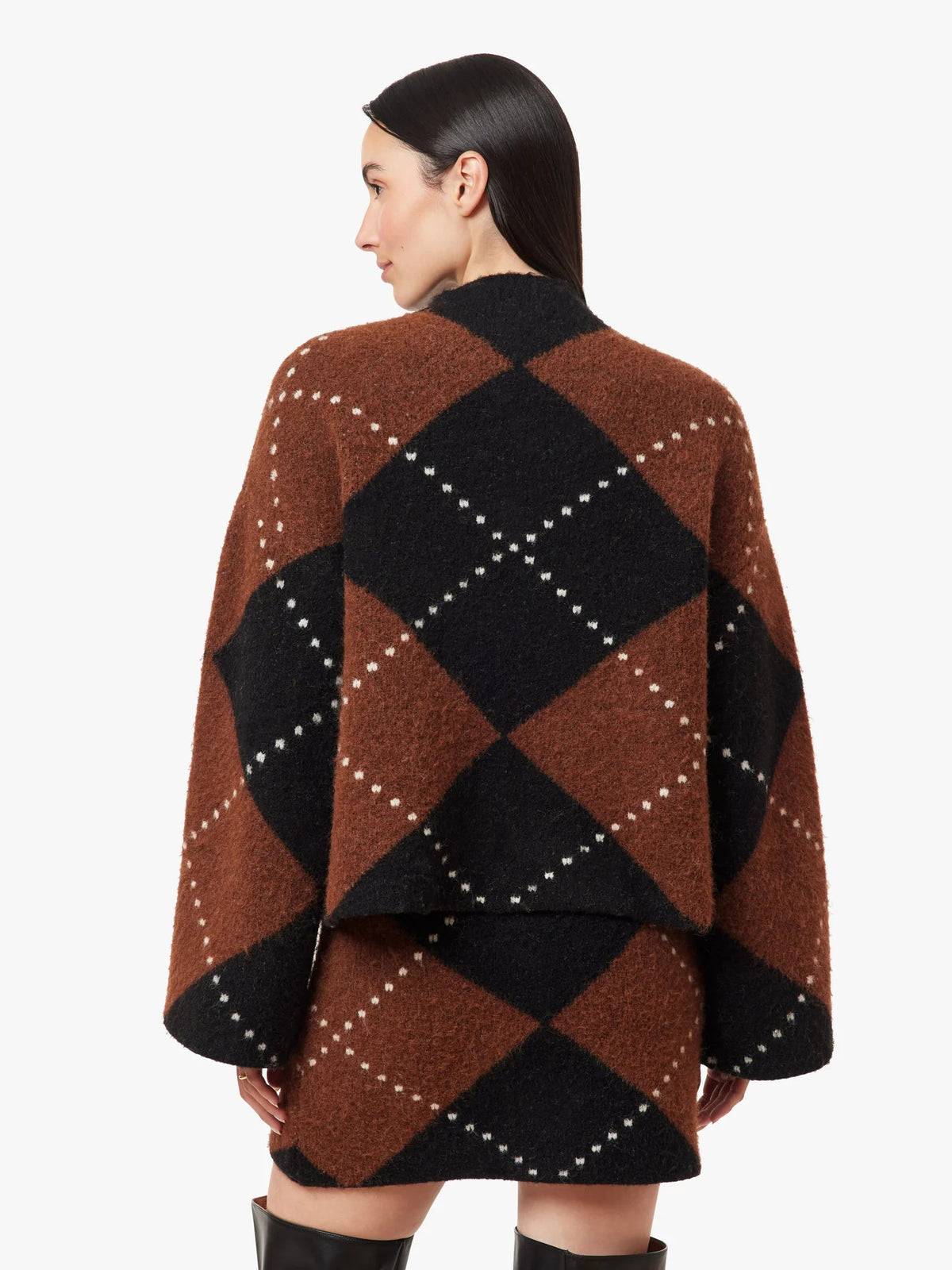 Argyle Mock Neck Sweater - Flea Boutiques