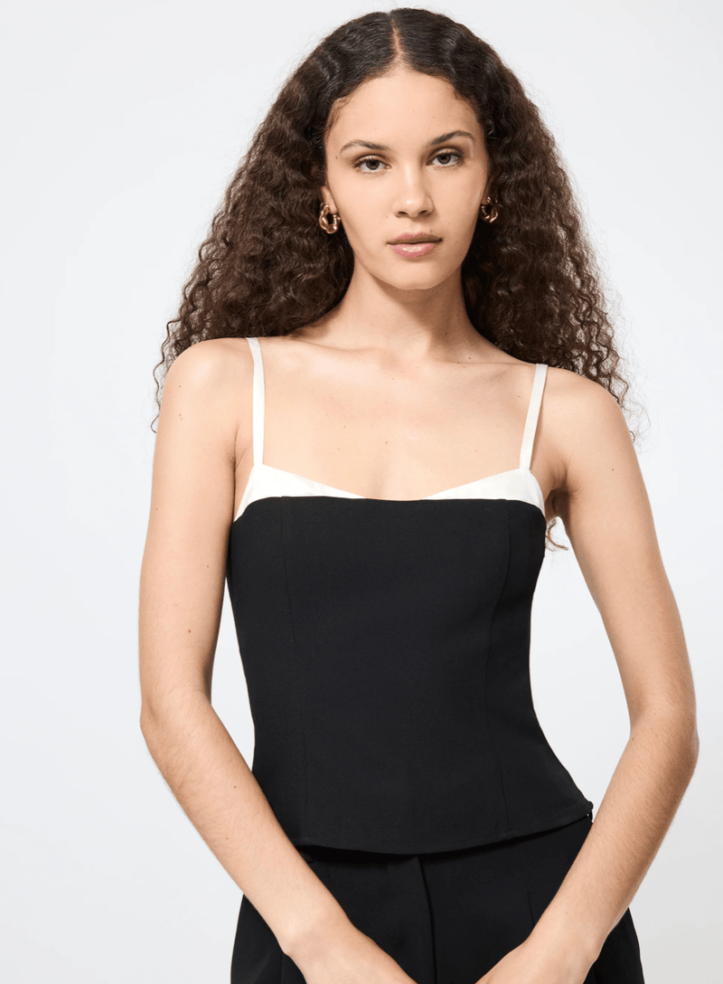 Azra Twill Corset Top - Flea Boutiques