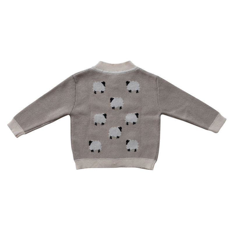 Baby Cardigan Sweater w/ Sheep - Flea Boutiques