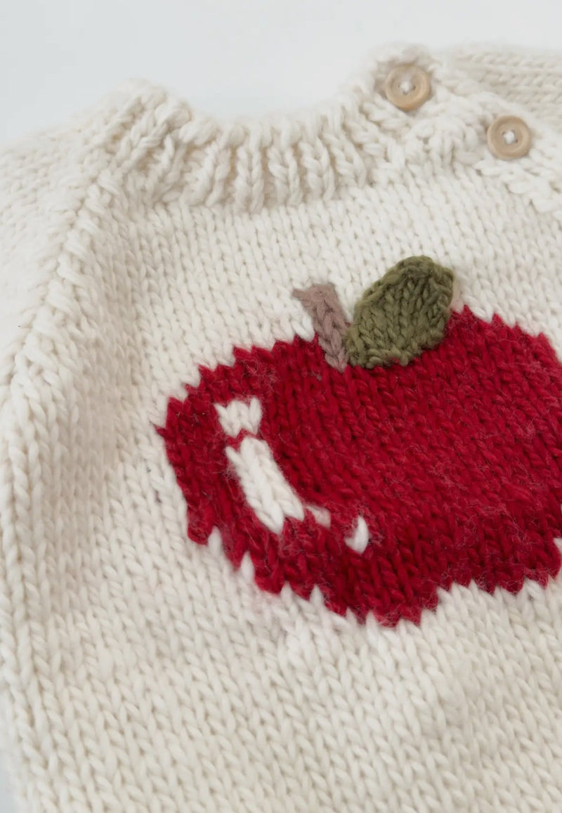 Baby apple pullover knit from The Blueberry Hill. 