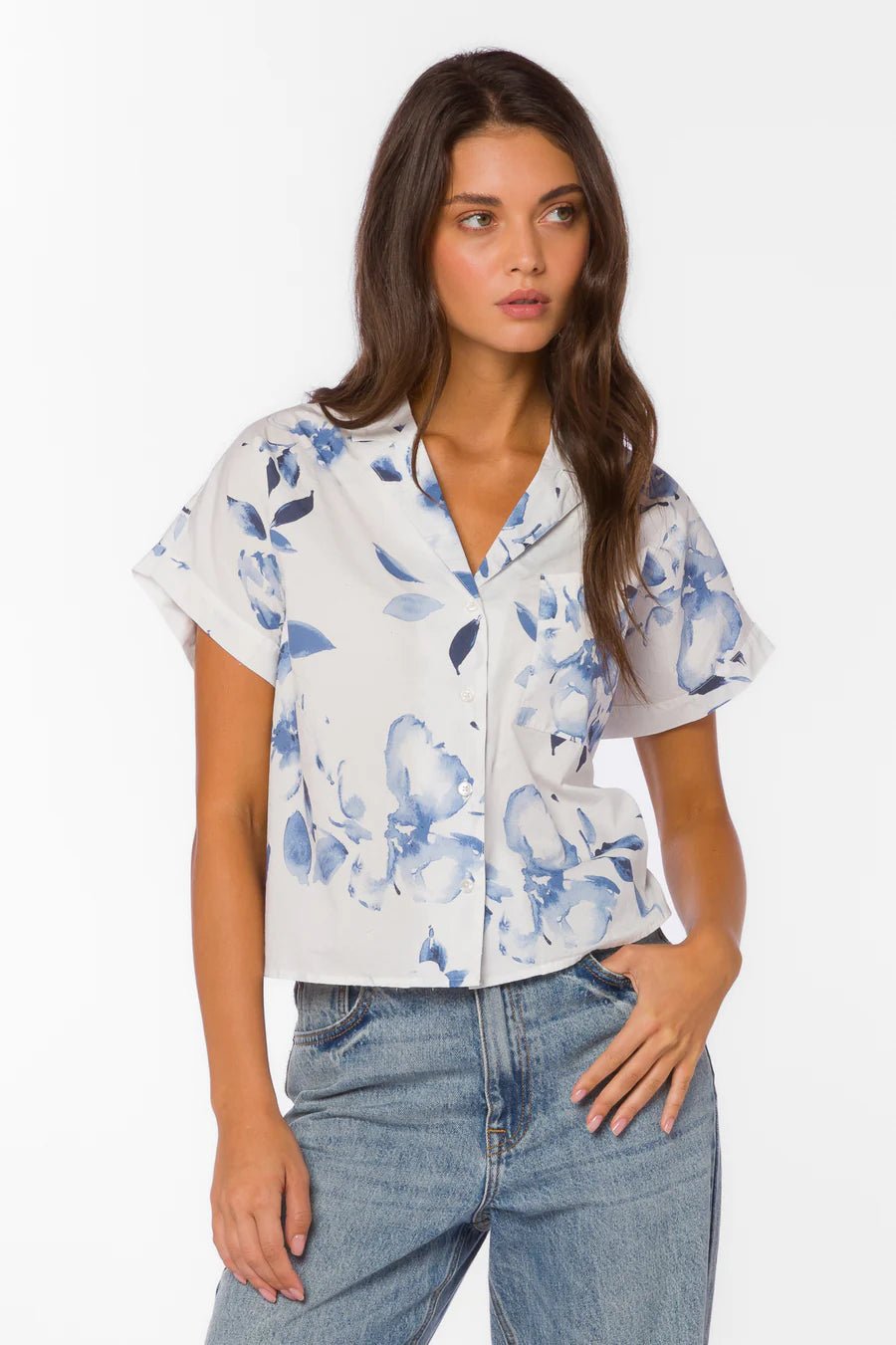 Bane Short Slv Boxy Top - Flea Boutiques