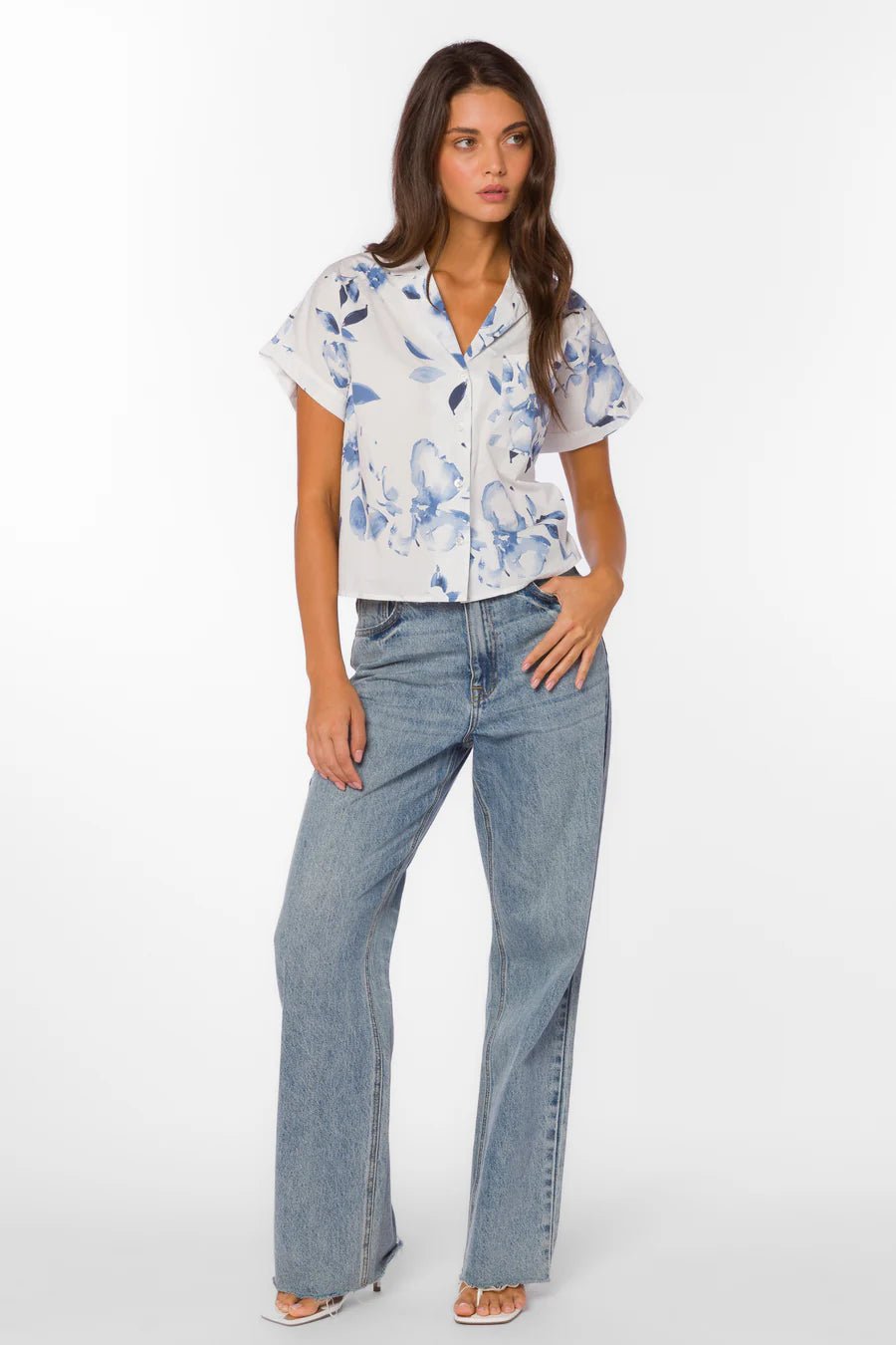 Bane Short Slv Boxy Top - Flea Boutiques