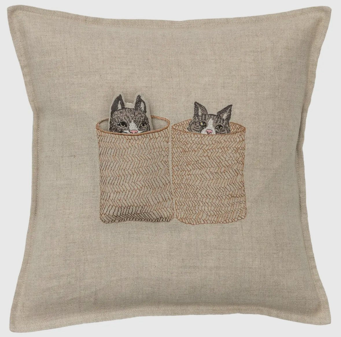 Basket Cats Pocket Pillow - Flea Boutiques