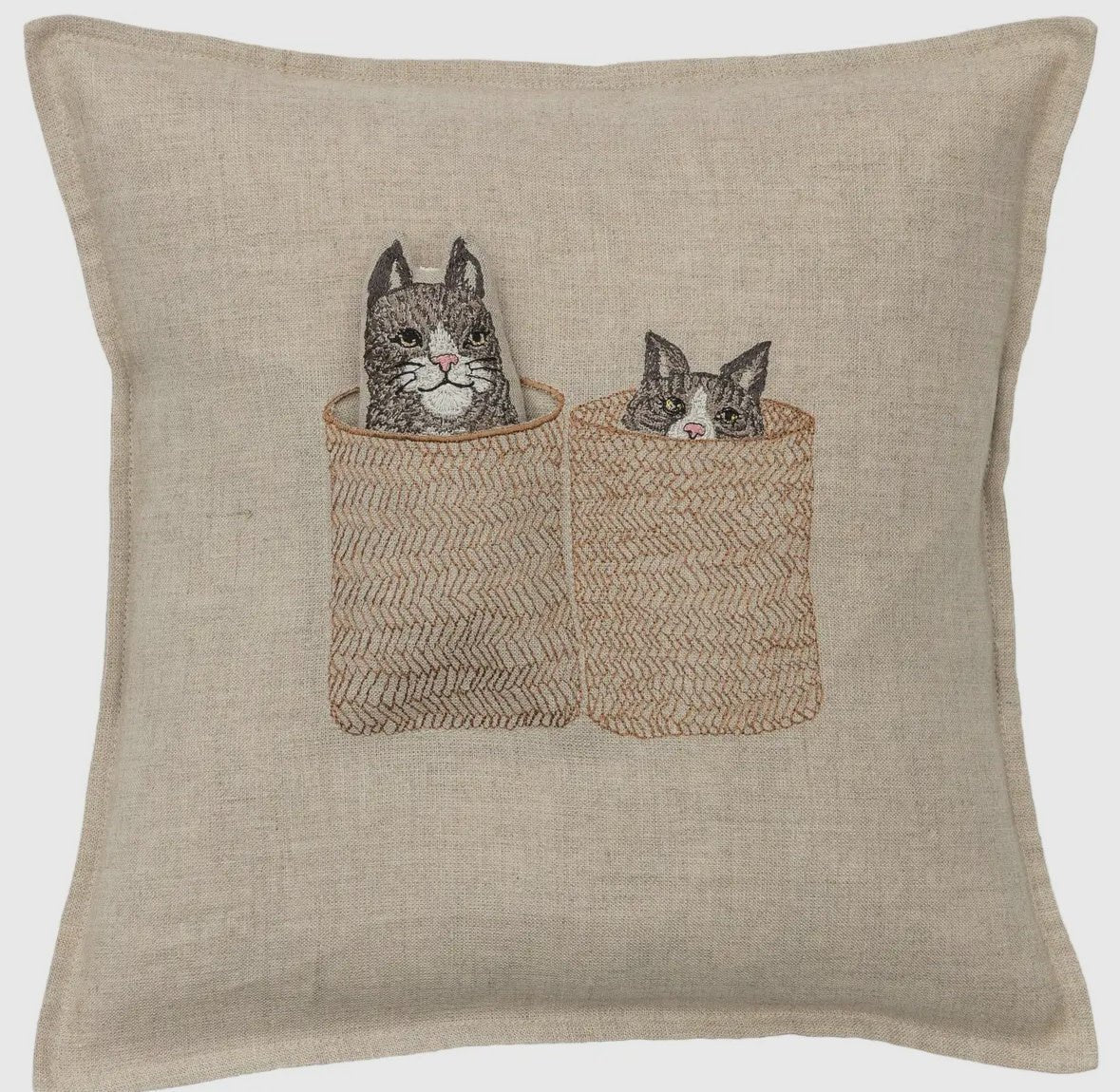 Basket Cats Pocket Pillow - Flea Boutiques