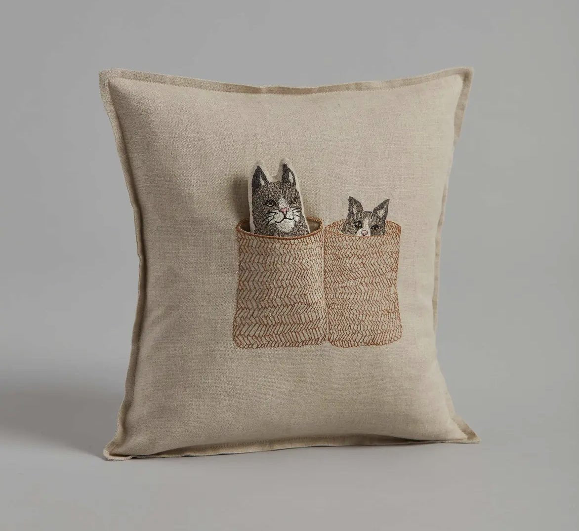 Basket Cats Pocket Pillow - Flea Boutiques