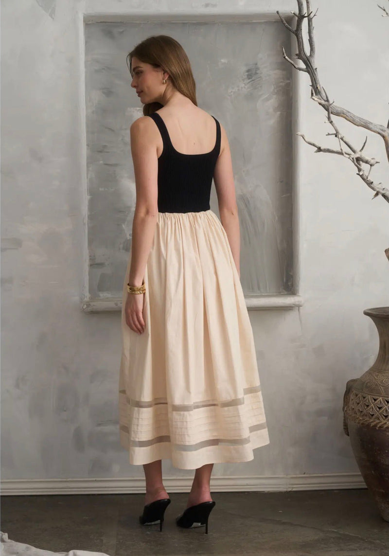 Basque Sheer Insert Twofer Midi - Flea Boutiques