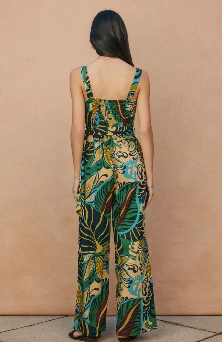 Beach House Wide Strape Jumpsuit - Flea Boutiques