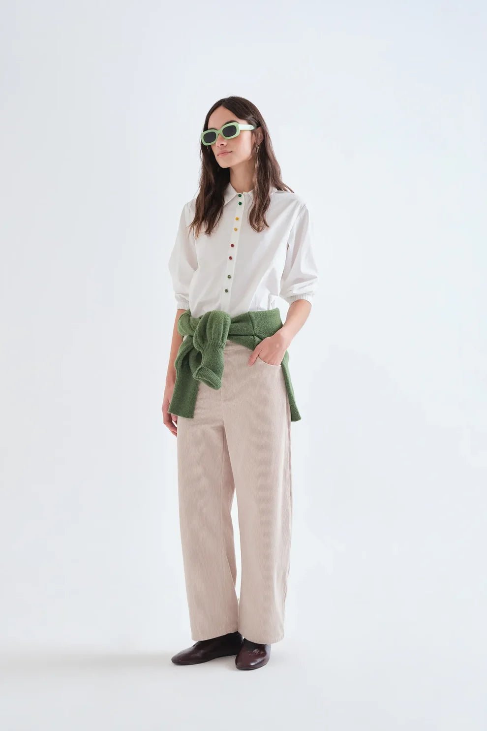 Bead Button Blouse - Flea Boutiques