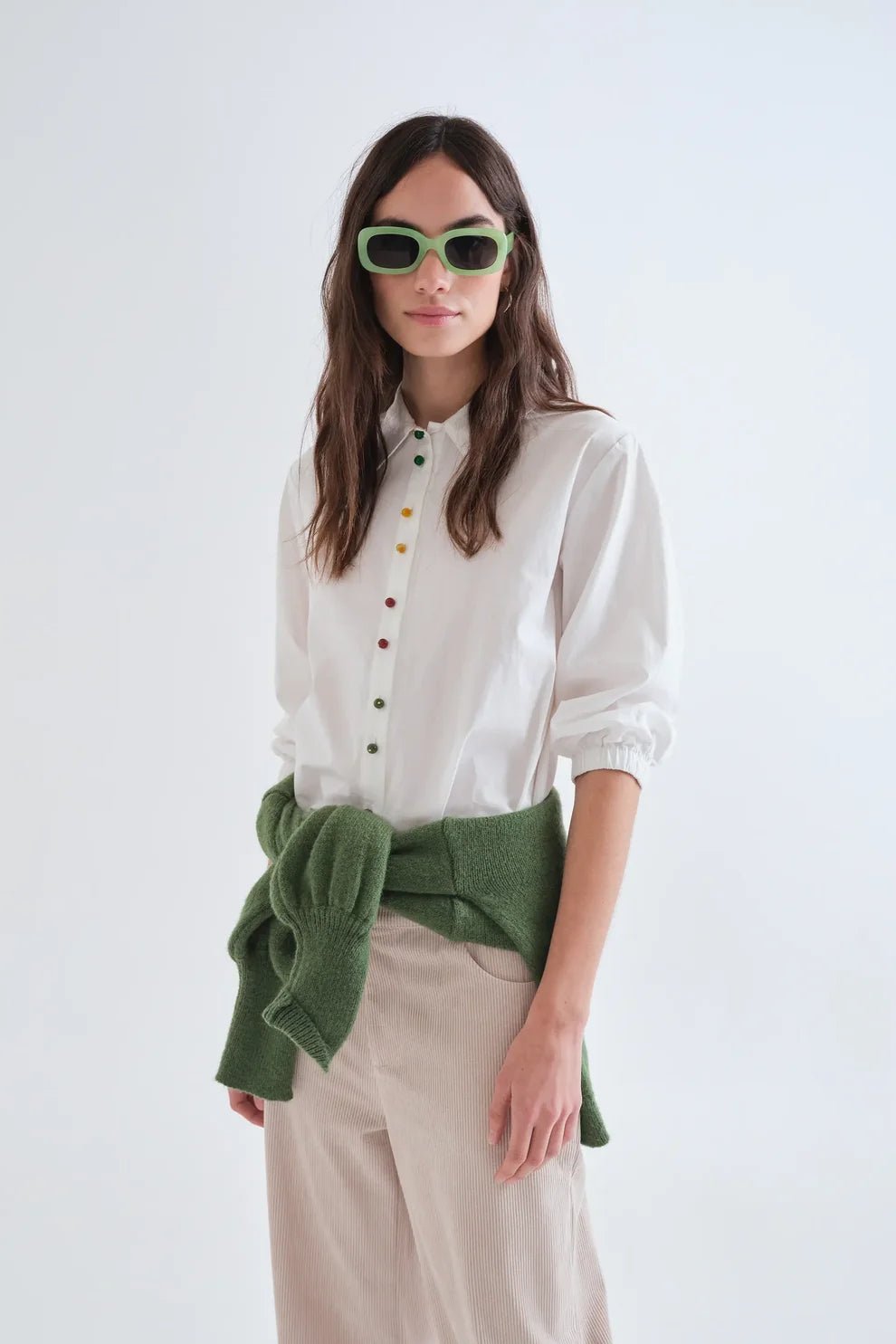 Bead Button Blouse - Flea Boutiques