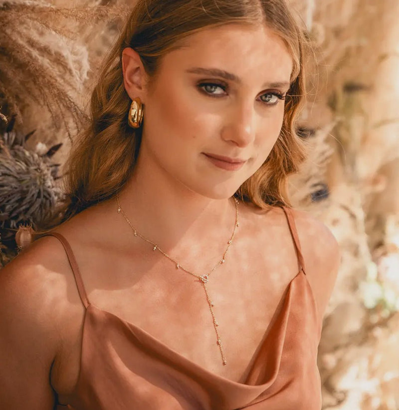 Beaded Lariat Necklace - Flea Boutiques
