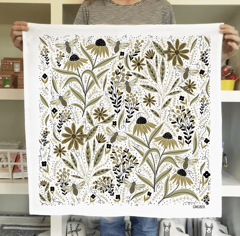 Bee Garden Tea Towel - Flea Boutiques