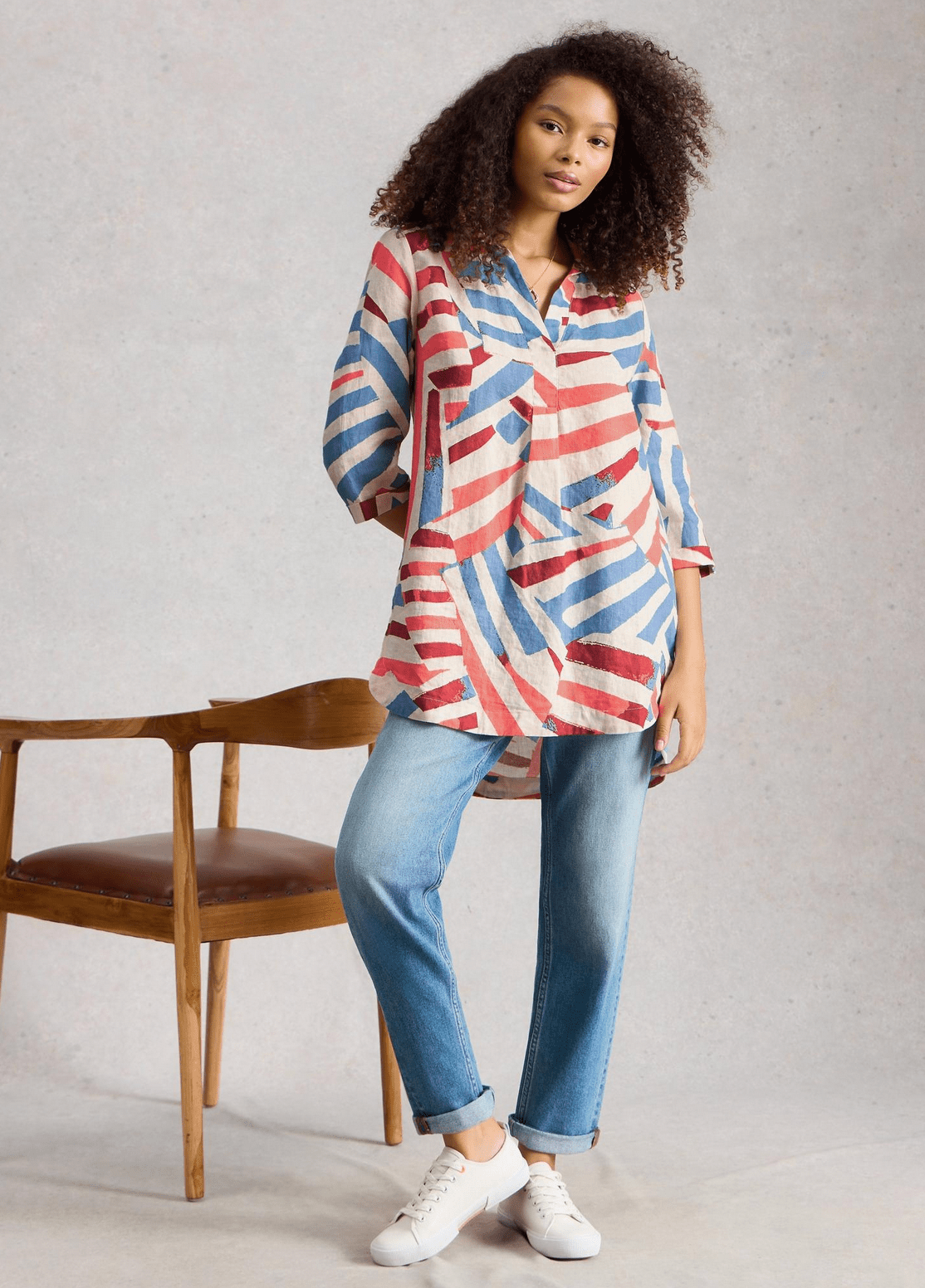 Bianca Linen Tunic - Flea Boutiques