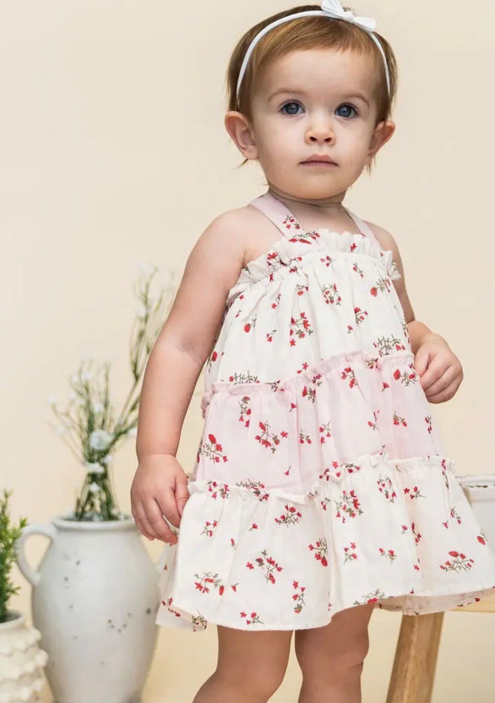 Bijou Tiered Floral Dress - Flea Boutiques