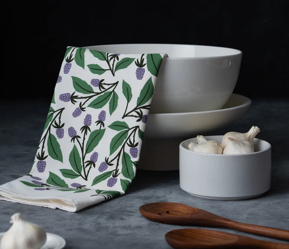 Black Berries Tea Towel - Flea Boutiques