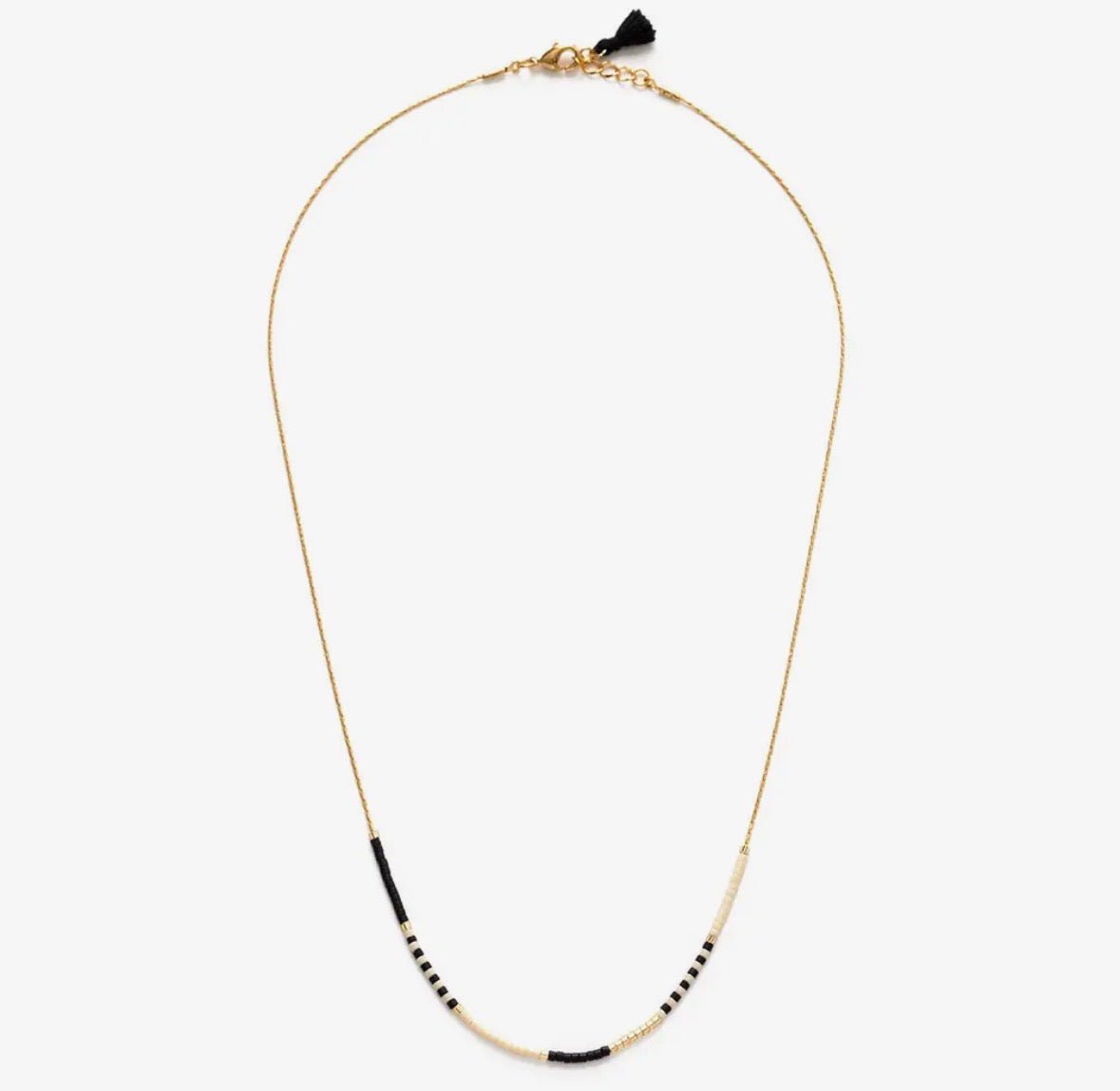 Black & Bone Bead Necklace - Flea Boutiques