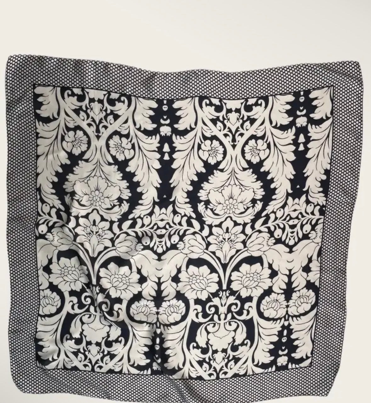 Black & white Classic Floral Scarf - Flea Boutiques