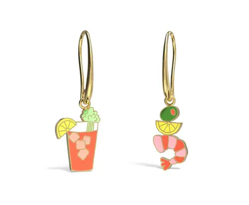 Bloody Mary & Shrimp Earrings