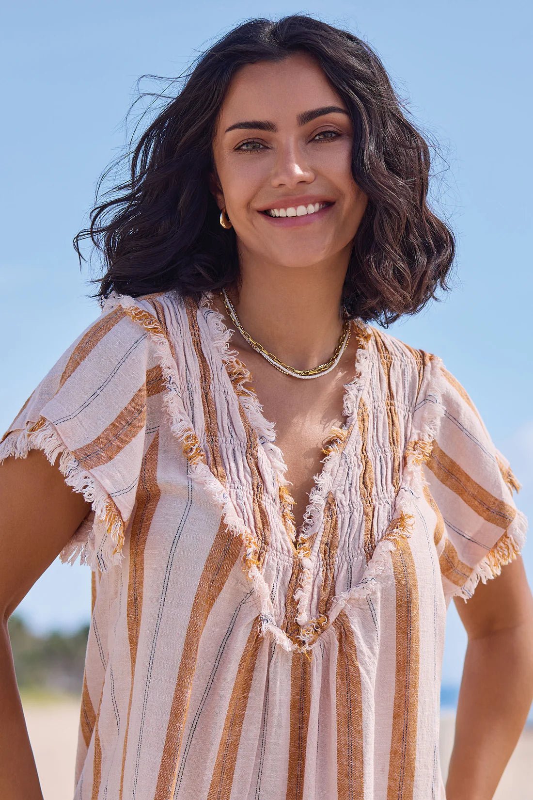 Blouse w Raw Edge - Flea Boutiques