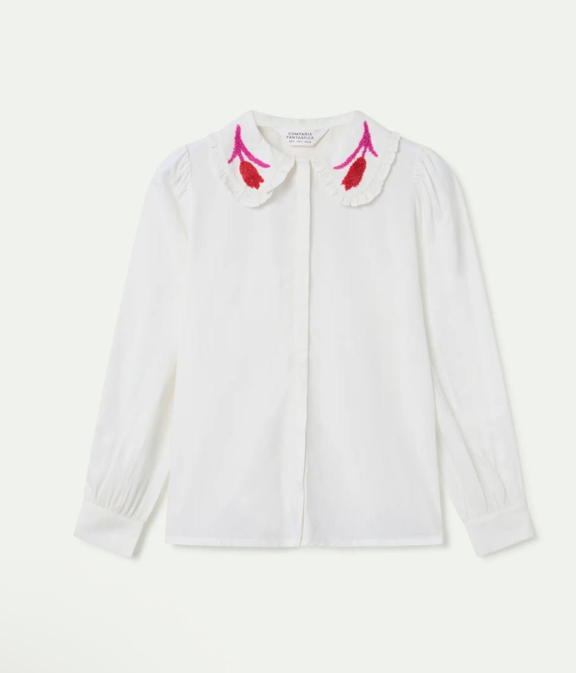 Blouse with Flower Collar - Flea Boutiques