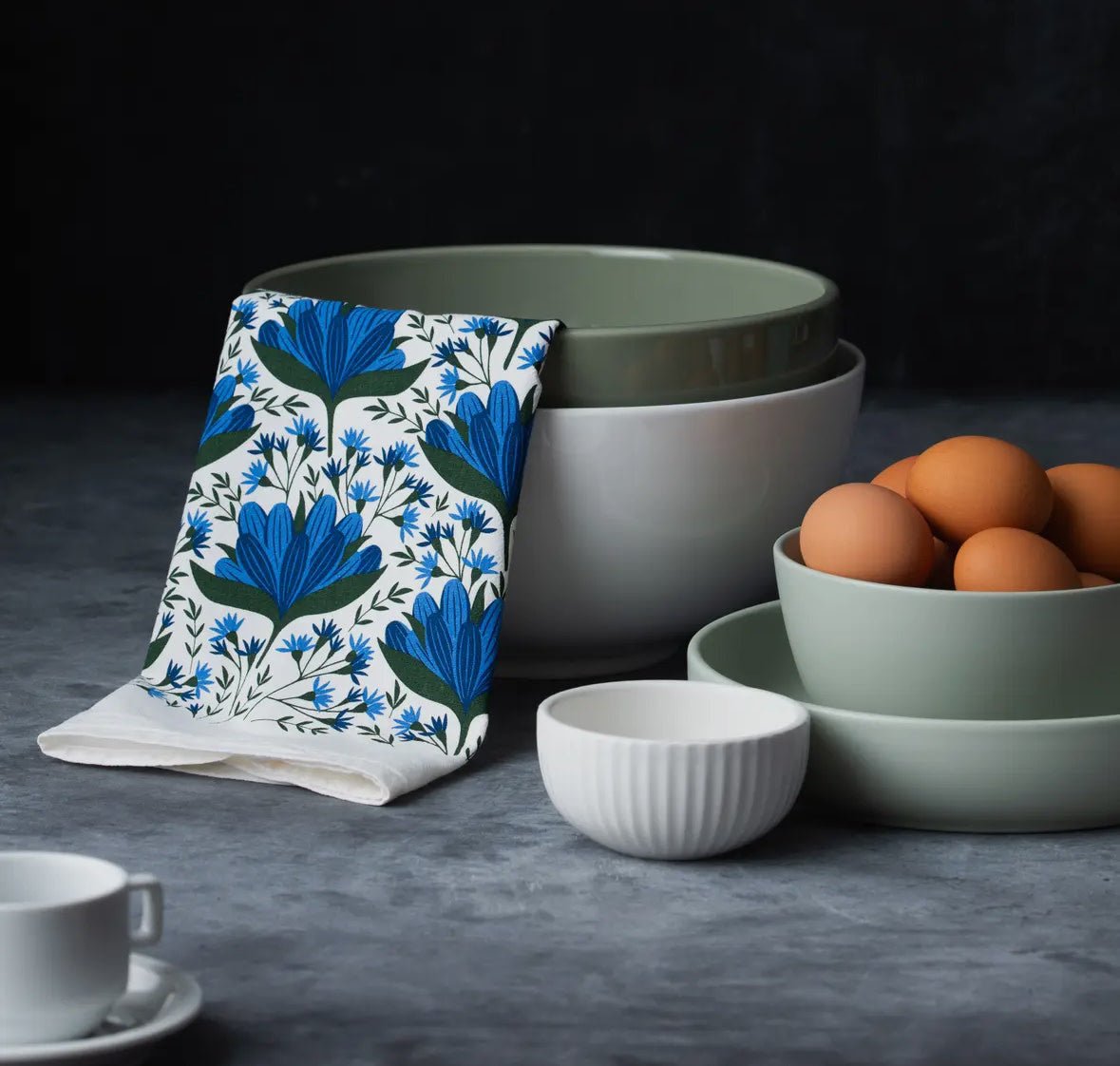 Blue Gentian Tea Towel - Flea Boutiques