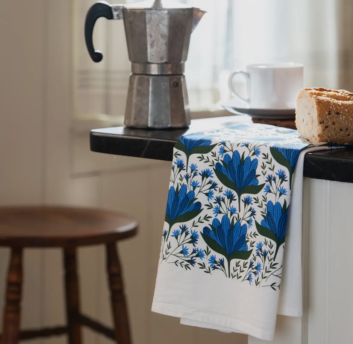 Blue Gentian Tea Towel - Flea Boutiques