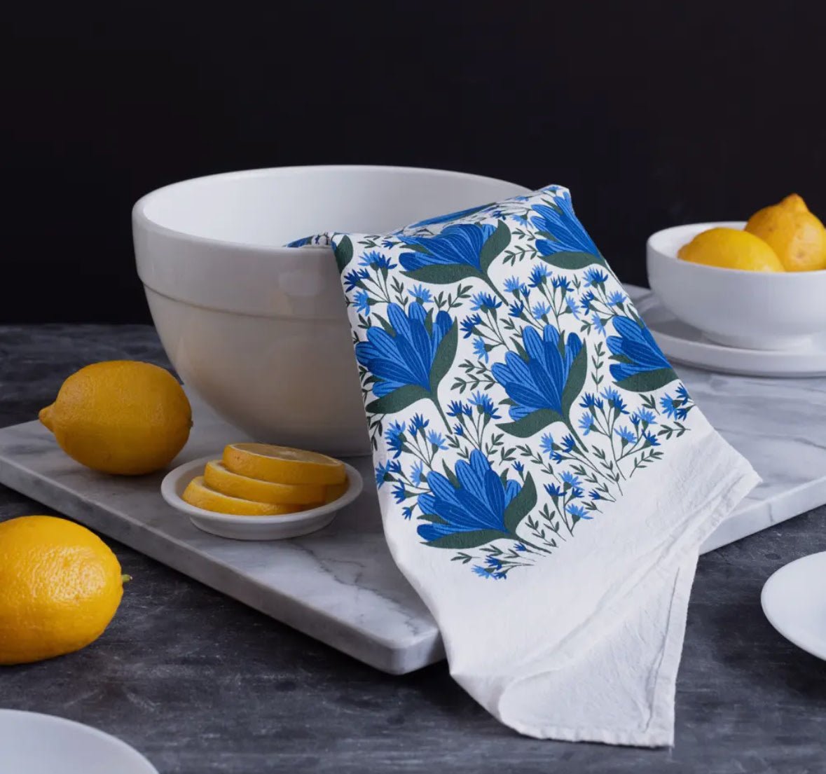 Blue Gentian Tea Towel - Flea Boutiques