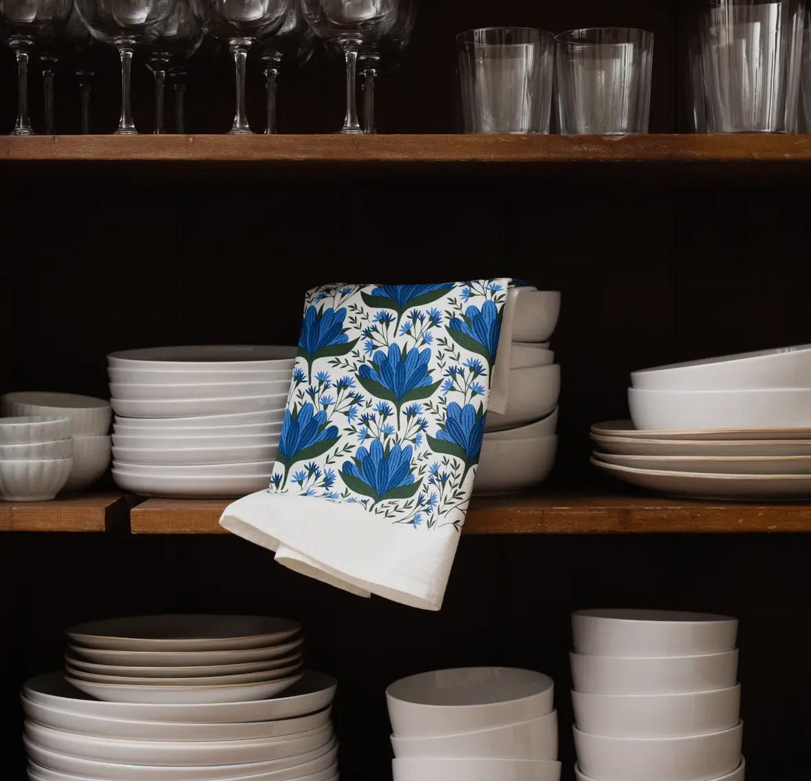 Blue Gentian Tea Towel - Flea Boutiques