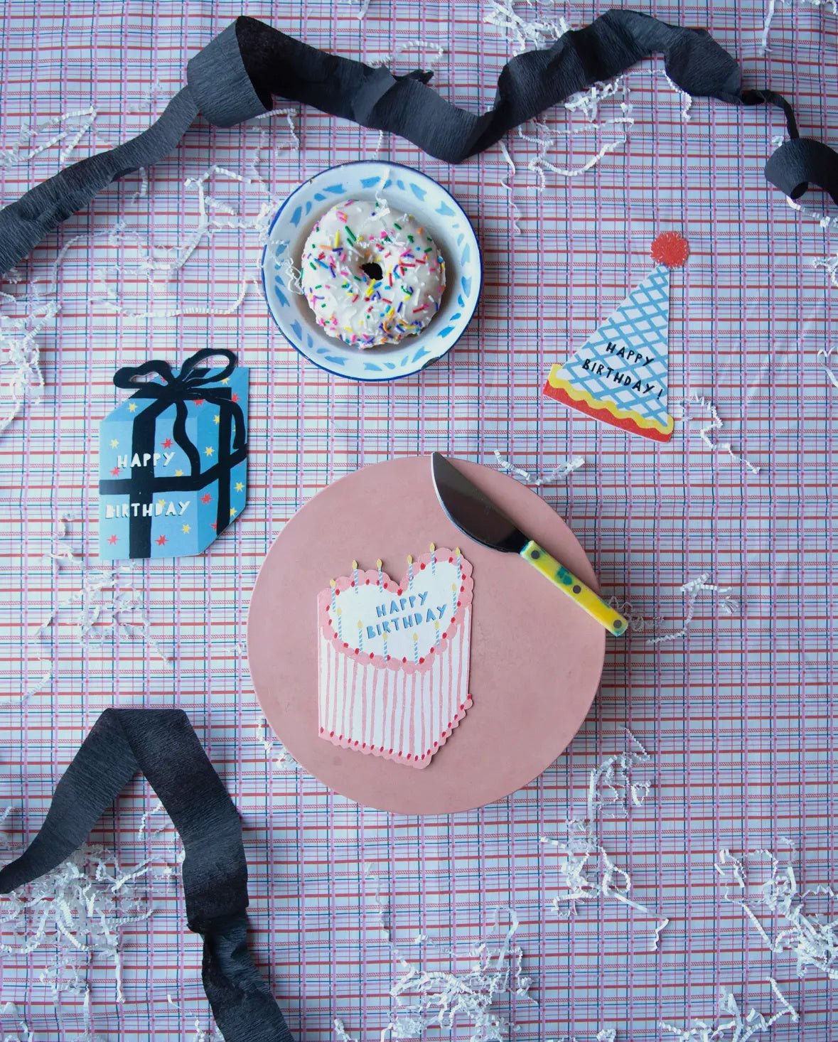 Blue Gift Die Cut Card - Flea Boutiques