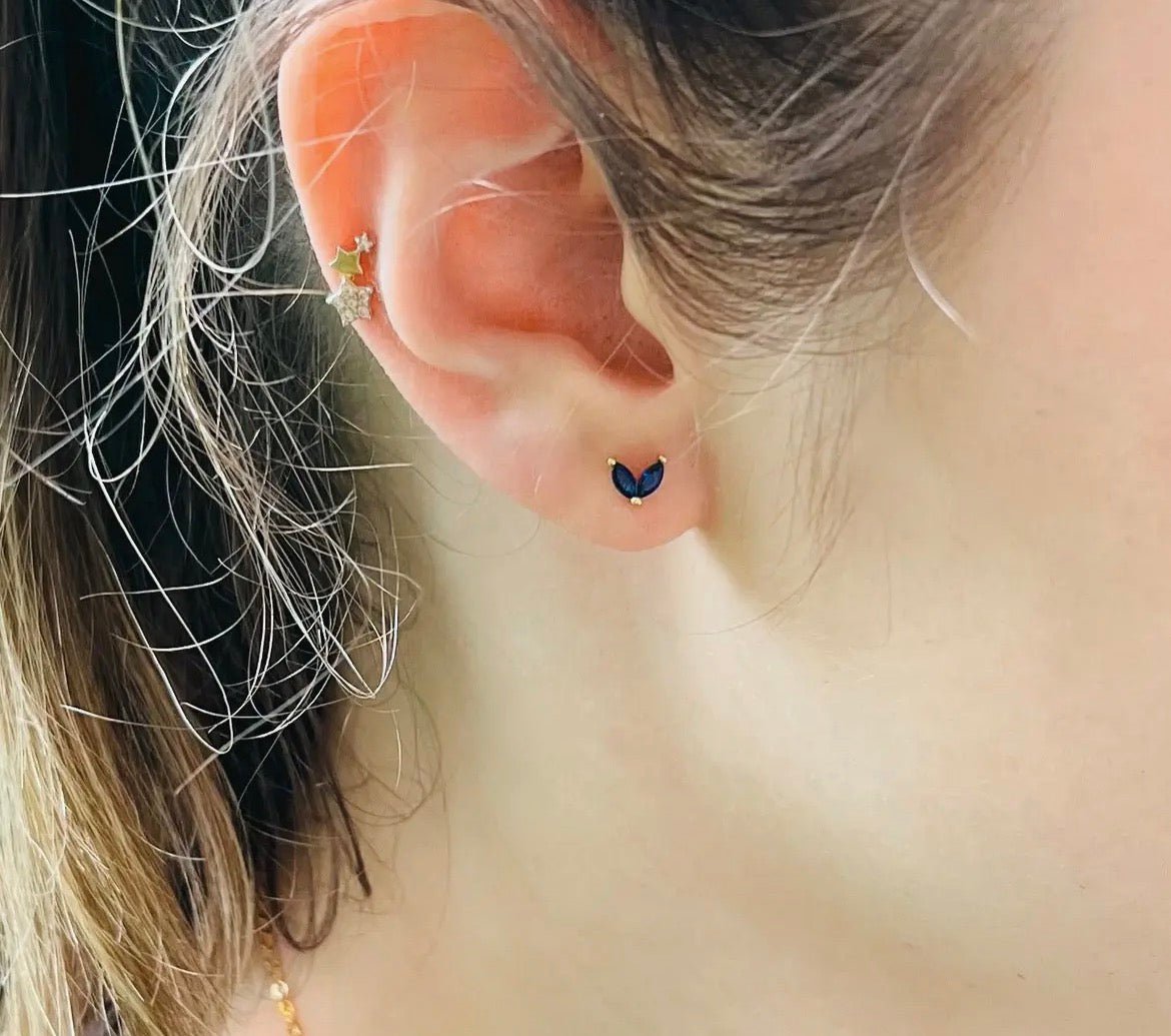 Blue Winged Stud Earring - Flea Boutiques