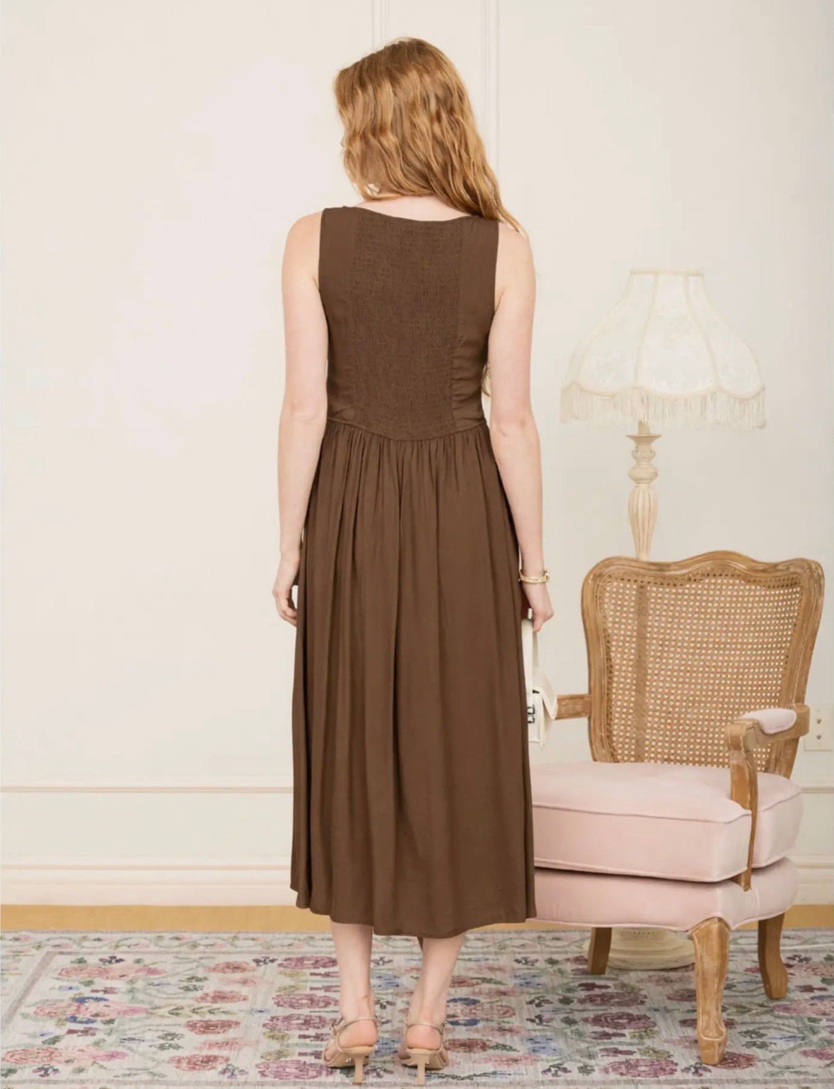 Boat Neck Sleeveless Dress - Flea Boutiques