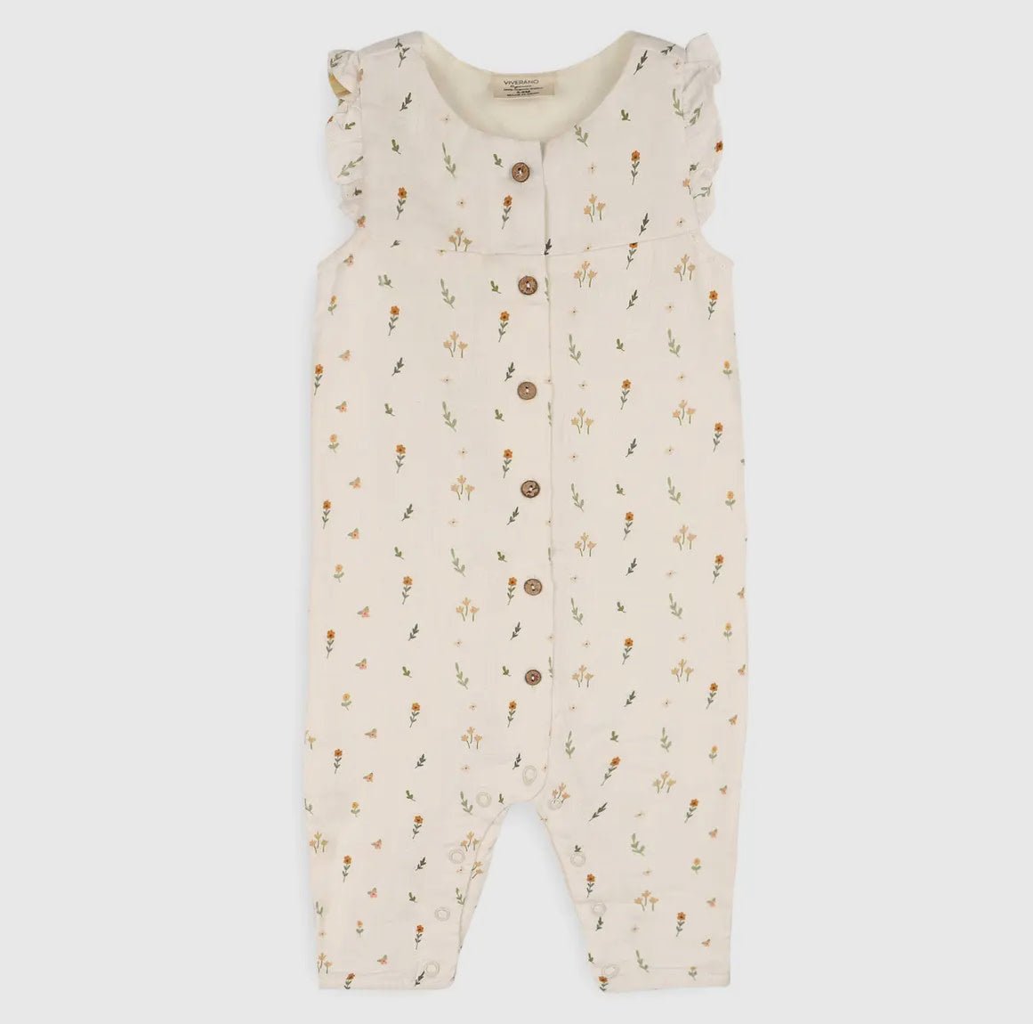 Boho Floral Button Jumpsuit - Flea Boutiques