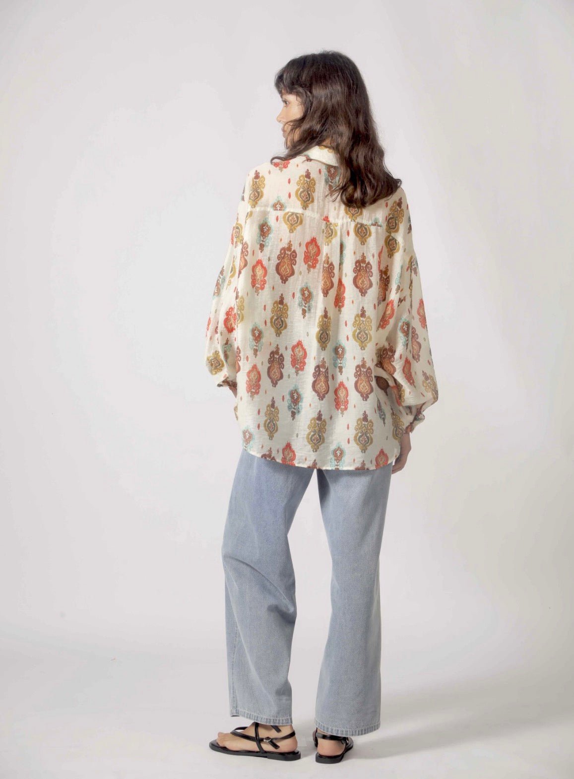 Boho Print Button Down - Flea Boutiques