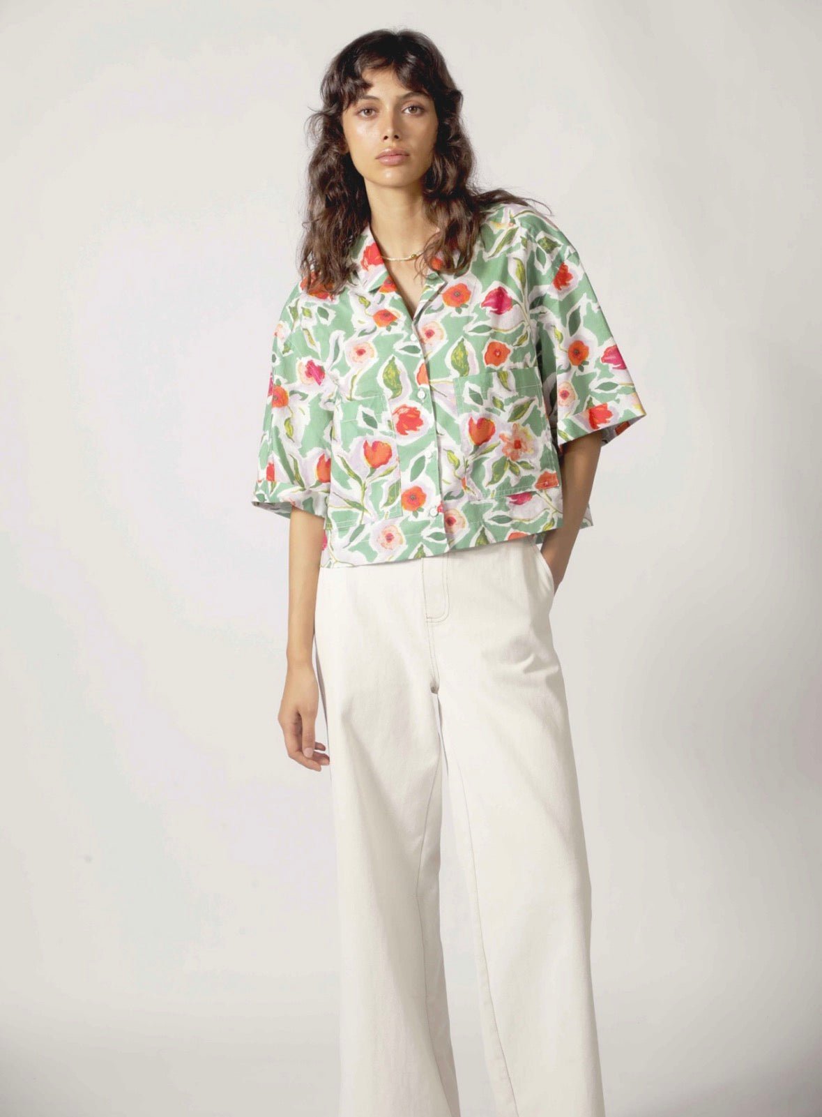 Bold Floral Camp Shirt - Flea Boutiques