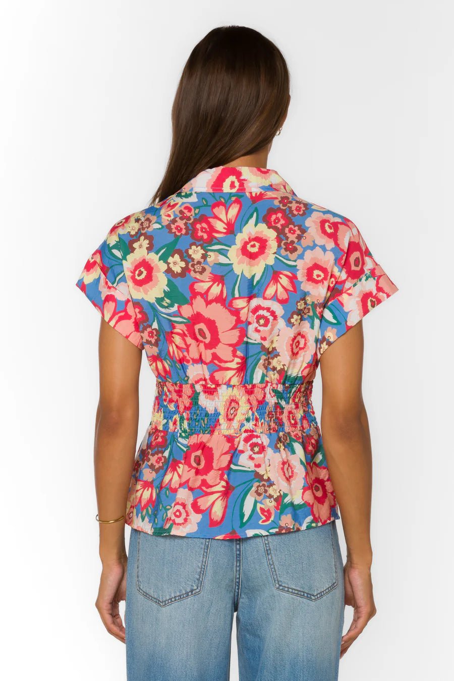 Brielle Short Slv Floral Shirt - Flea Boutiques