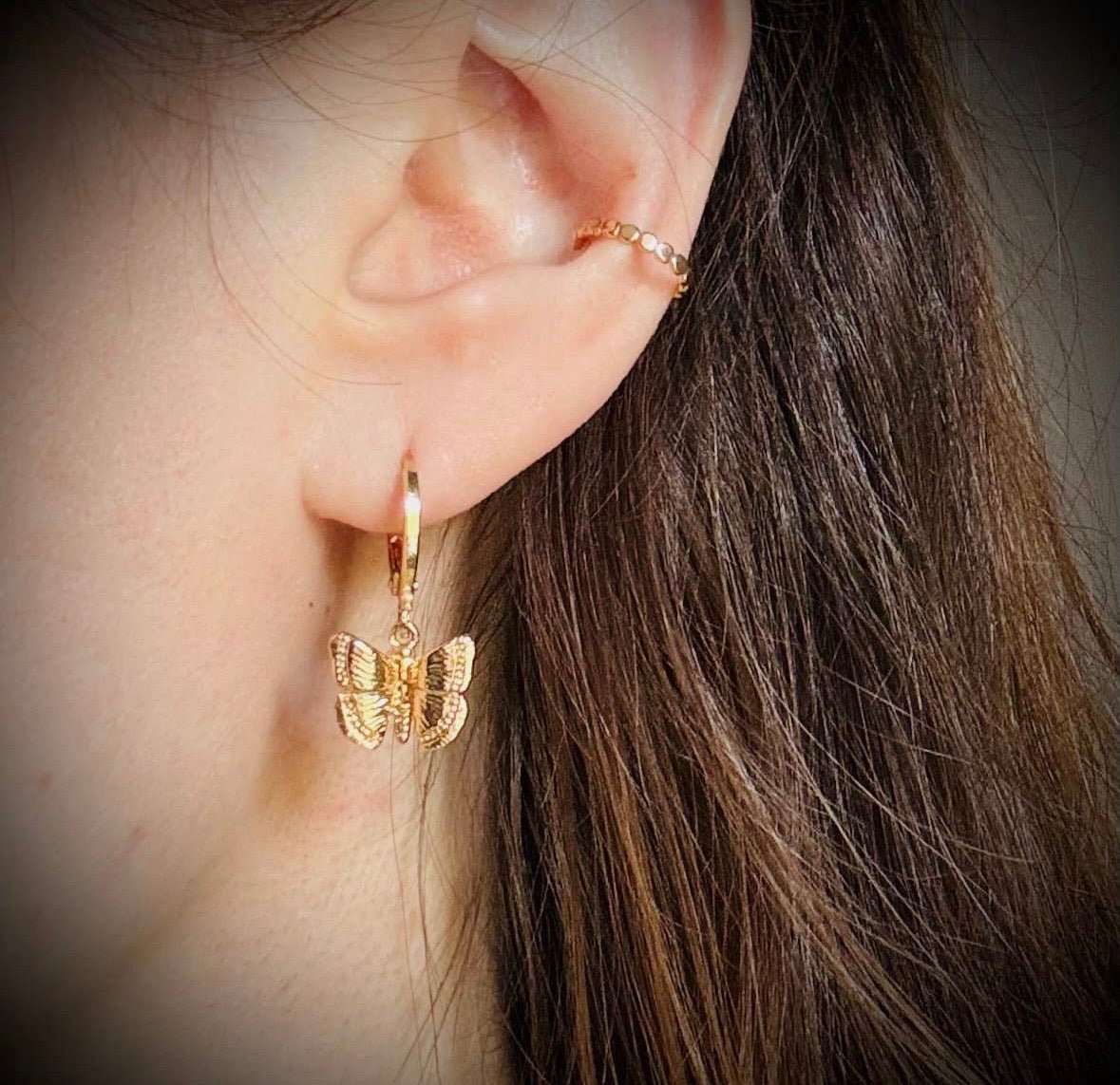 Butterfly Huggie Hoops - Flea Boutiques