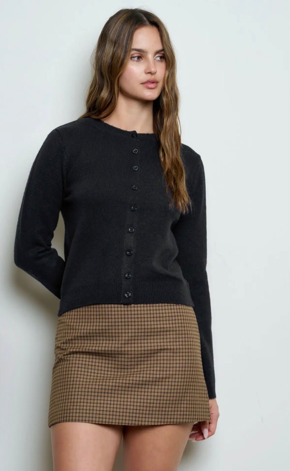 Button Down Long Slv Cardigan - Flea Boutiques