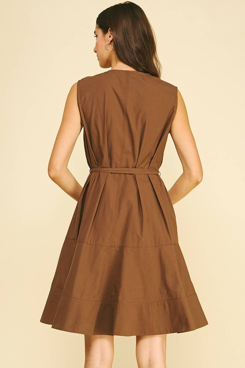Button Down Mini Dress - Flea Boutiques