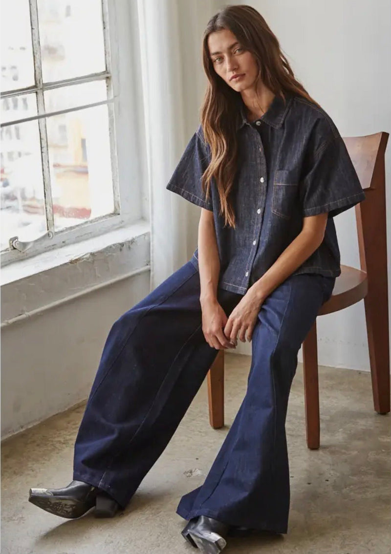 Button Down Short Sleeve - Flea Boutiques