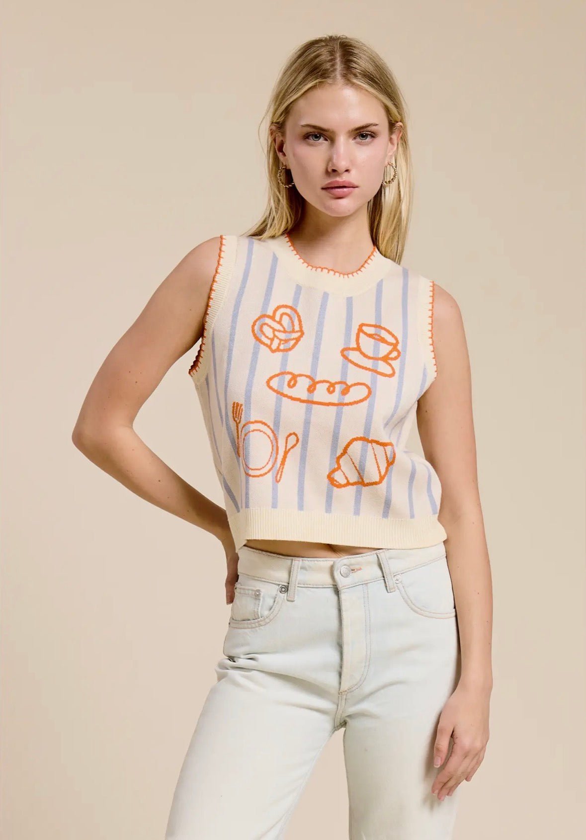 Café Riviera Sweater Vest - Flea Boutiques
