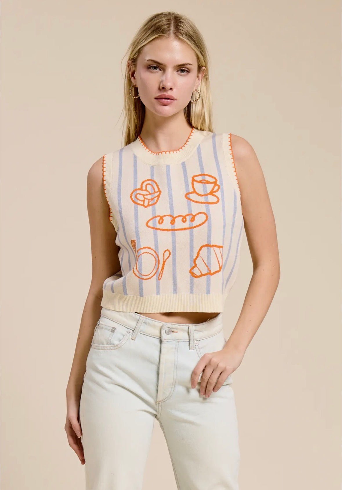 Café Riviera Sweater Vest - Flea Boutiques